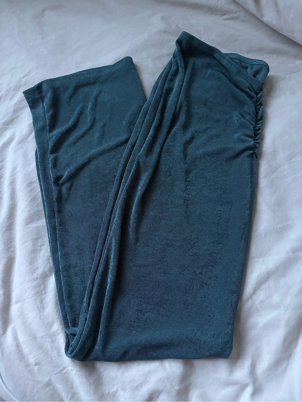 Teal Ruched Skirt